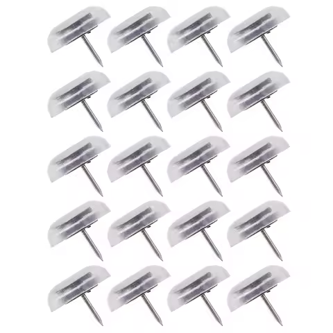 20pcs Furniture Sliders Silicone Table Chair Tack Round Nail On Sliding Feet Table Leg Pad Floor Pro