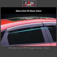 New Honda Civic FE 2022 Mugen Door Visor / Design Door Visor