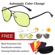 New Upgrade Photochromic Polarized Sunglasses Discoloration Change Color To Gray Lens Night Vision A
