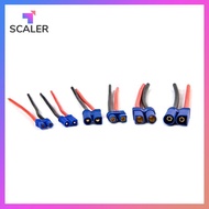 SCALER  EC2/EC3/EC5 Male Female Connector Pigtail Cable Silicone Wire RC  .