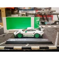 Diecast Minichamps64 x Tarmac Porsche 911 992 GT3 RS White Green