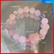【Solara】人缘好 九尾狐马粉晶天然玛瑙狐狸手链 Goddess Tears Nine-Tailed Fox Rose Quartz Bracelet Natural Agate Fox Brac