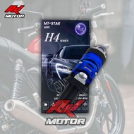 ORIGINAL MT STAR MP3 SOCKET H4 MINI PROJECTOR 12V-60V DUAL LENS CUT OFF PNP BLUE LENS