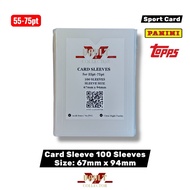 Card Sleeve (Size: 67mm x 94mm) for 55-75pt