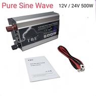 ส่งจากไทย TBE Pure Sine Wave Power Inverter 12V 500W  DC 12V to AC 220V หม้แปลงไฟรถเป็นไฟบ้าน แปลงไฟแบตเตอรี่เป็นไฟบ้าน  inverter pure sine wave 500W