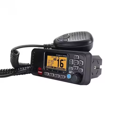 25W IC-M330 VHF Marine Transceiver IPX7 Waterproof IC-M330G Mobile Radio Communication Range Over 10