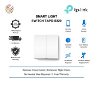 TP-Link Smart Light Switch, 2-Gang 1-Way Tapo S220 (Remote Control/ Voice Control/ Tool-Free Battery