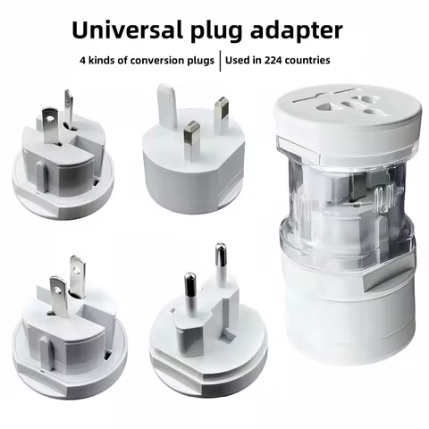 Universal 6A 250V Plug Adapter Low-Power Multi-Function ABS Global Travel Adapter 3-Into-1 Plug Sock