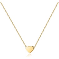 PAVOI 14K Gold Plated Cubic Zirconia Heart Necklace | Cute Dainty Love Pendant Necklaces for Women -