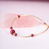 紫金砂硃砂4mm手環 | 14K包金手鍊 | 太歲轉運手鏈化太歲 新年禮