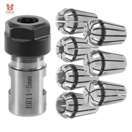 7Pcs ER11 1-7mm Spring Collets with ER11A 5mm Motor Shaft Holder Extension Rod