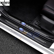 9Pcs/set Subaru Car Door Sill Strip Side Step Anti Scratch Protector Sticker For XV Forester WRX STI