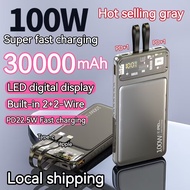 100W Portable Power Bank Super Fast Charging Portable Charger 30000mAh High-Capacity