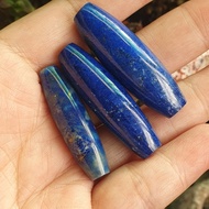 Lp0820 Lapis Lazuli Dzi Beads Blue White Porcelain Natural