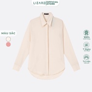 Women's long-sleeved loose Lizard rayon shirt, soft and airy - 2SP23S051