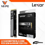 Lexar NM790 1TB or 2TB or 4TB SSD M.2 2280 PCIe Gen4x4 NVMe 1.4 Internal SSD Up to 7400MB/s Read Up 