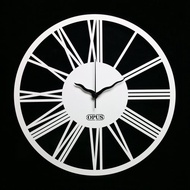 【OPUS東齊金工】歐式鐵藝靜音時鐘-新羅馬數字(白)/壁掛/北歐風