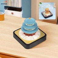 3D Desk Calendar Creative 2026 Calendar Memo Pad with LED Lights Tear-Away 3D Art Calendar Retro Arc