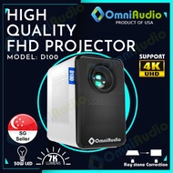 [BEST PRICE + PERFORMANCE] OMNIAUDIO TRUE BIG SCREEN HIGH QUALITY FULL HD D100 PROJECTOR (MIRROR + W