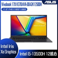 【618回饋10%】ASUS 華碩 Vivobook 17X K3704VA-0042K13500H 搖滾黑 (i5-13500H/8G/512G PCIe/W11/FHD/17.3) 客製化文書筆電