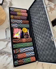 籌碼連撲克墊套裝 撲克套裝 德州撲克 撲克遊戲墊 籌碼 Chip set Poker set Poker Mat