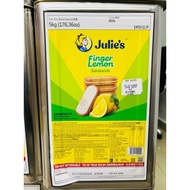 5kg Julie's Finger Lemon Biscuit / Biskut Lemon Jari ( Tiada Tin Deposit )