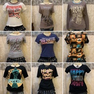 (ALL under 55k) (PLEASE READ DESC) Preloved thrifted t-shirt y2k emo grunge graphic cotagecore acubi
