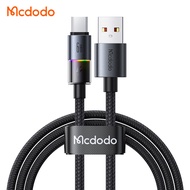 Mcdodo 6A 100W/88W/66W/40W/22.5W USB-A to Type C Cable with 7 Colorful Lights For Samsung AFC Xiaomi