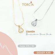 Unique 375 Torcia Pure Gold Pendant Necklace
