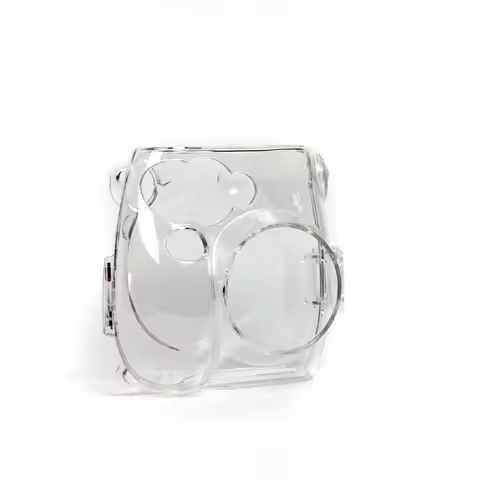 with Strap Instant Camera Case Crystal Hard Protective Cover Transparent Clear Storage Bag for Fujif