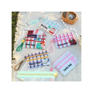 vacuum bag travel passport bag travel sling Beg simpanan dokumen, pasport perjalanan, tiket udara, k