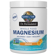 Garden of Life Dr. Formulated Whole Food Magnesium 419.5g Powder - Orange, Chelated, Non-GMO, Vegan,