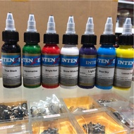 Set of 7 intenze tattoo practice ink colors, random delivery of 7 colors