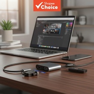 USB-C Hub 4K 60Hz Adapter with HDMI VGA USB 3.0 Multiport Ports