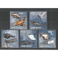 R424 Guinea-Bissau 2010 Fauna Marine Life Set of 5v Stamps MNH