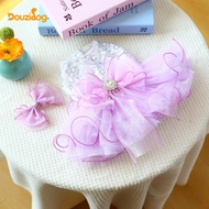 Dog Clothes Spring Summer New Product Purple Bow Small Dog Cat Dress