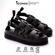 Docmart Black Casual Sandals for Men and Women Unisex Black Gladiator Sandals 37-44