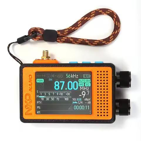 TEF6686 NXP-NANO Portable 65-108MHz FM Radio Receiver ESP32 Main Control with 2.4-inch IPS Touch Scr