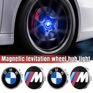For Bmw X1 X3 X4 X5 E87 F20 E46 E90 E39 F16 Car LED Floating Wheel Hub Light Maglev Hub Cap Magnetic