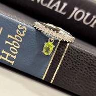 小吊墜❤️英國帶回英國Harrods天然貴橄欖石自然主義925純銀戒指施華洛世奇水晶指環