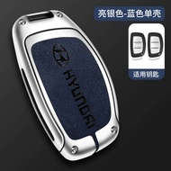 PuraAutoRepair Zinc Alloy Metal & Genuine Leather Smart Car Key Fob Shell Case Cover Holder Remote P