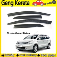 8CM Air Press Window Door Visor Tingkap Kening Kereta Wind Deflector For Nissan Grand Livina (4Pcs)