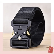*READY STOCK AT MALAYSIA*New Men's Outdoor Buckle Belt Student Nylon Tactical Belt Automatic Buckle 