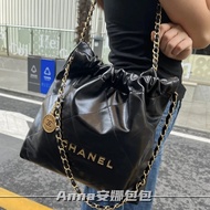 Chanel 24S Pearl Rivets 22bag Denim chanel Shoulder Messenger Bag chanel Garbage Bag jennie chanel B