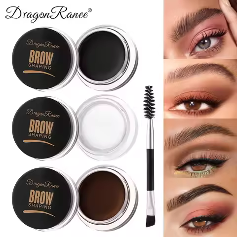 White Bushy Eyebrow Gel - European & American Style, Long-lasting Setting Pomade Soap Wax, Volumizin