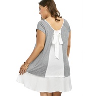 Plus Size Bowknot Detail Flapper Tee Dress