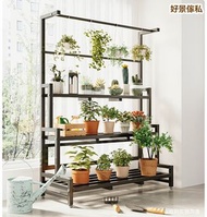 HJ-538陽台置物架 花盆架 陽台花架 置物架 花架 室內植物架 盆栽架 Flower rack, balcony rack, flower rack, flower pot rack, indoo