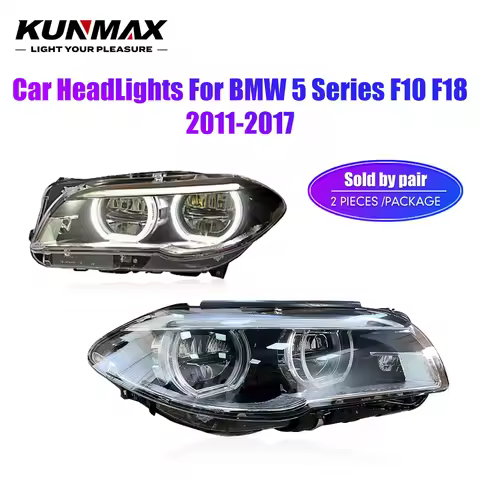 Pair Of LED Car Headlight Assembly For BMW 5 Series F10 F18 2011-2017 Modified Front Head Lamp DRL H