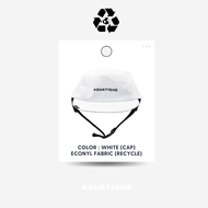 AQUATIQUE - CAP - ECONYL WHITE - หมวกดำน้ำ หมวกเล่นน้ำ หมวกเซิร์ฟ เดินป่า แคมป์ปิ้ง กันแดด กันยูวี ก