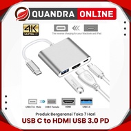 Converter Type C to HDMi/USB 3.0/ Type C 3 In 1/ Adapter Converter 3in1 USB Type C To HDMI/USB 3.0
